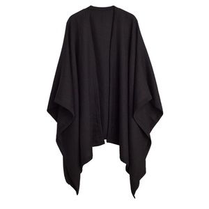 CUYANA Baby Alpaca Square Edge Cape - Black - dry cleaned in perfect shape